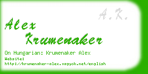 alex krumenaker business card